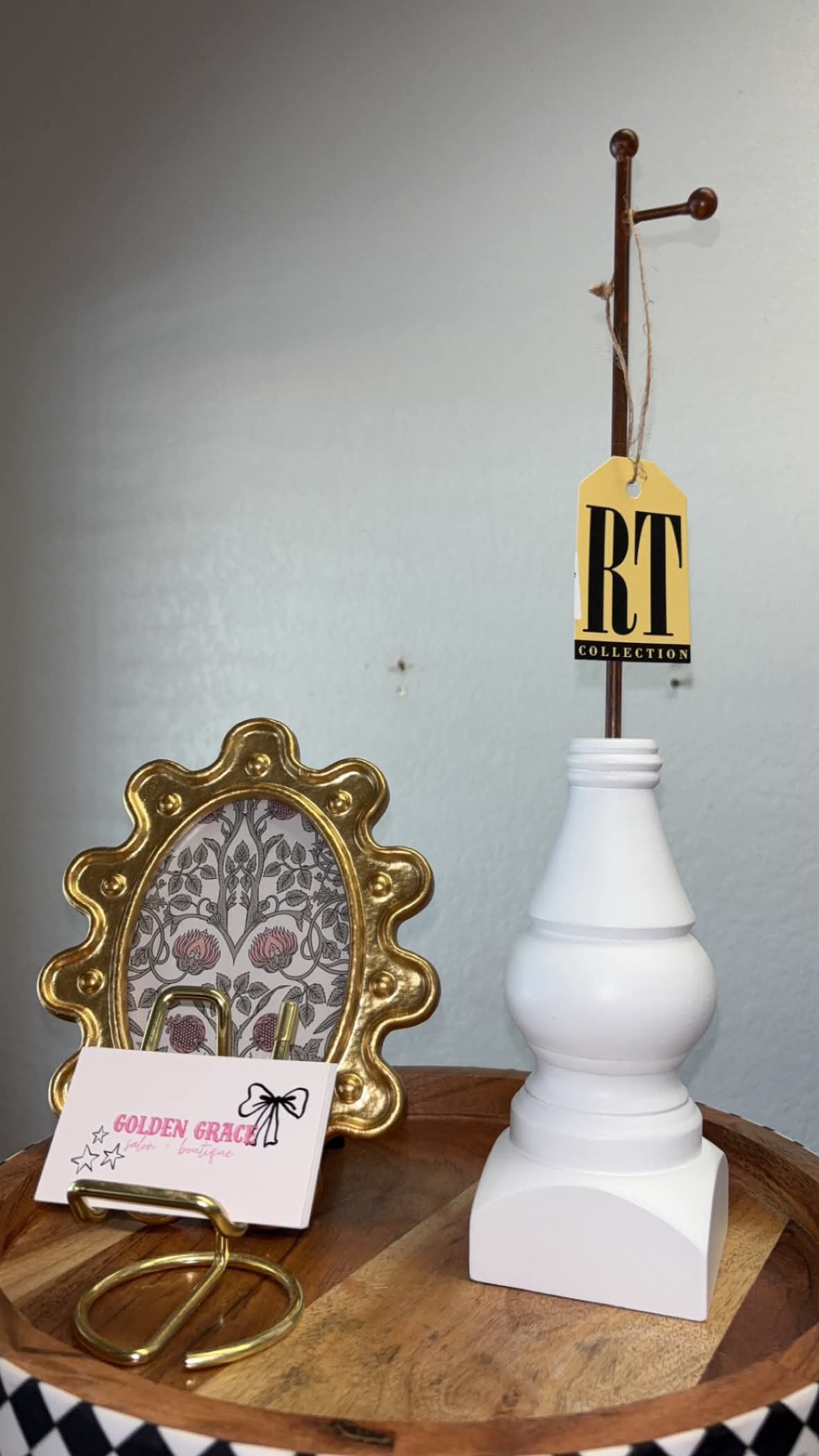 White Display Pole Stand-Large