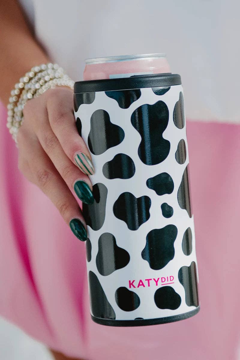 Cow Print Insulted Slim Koozie