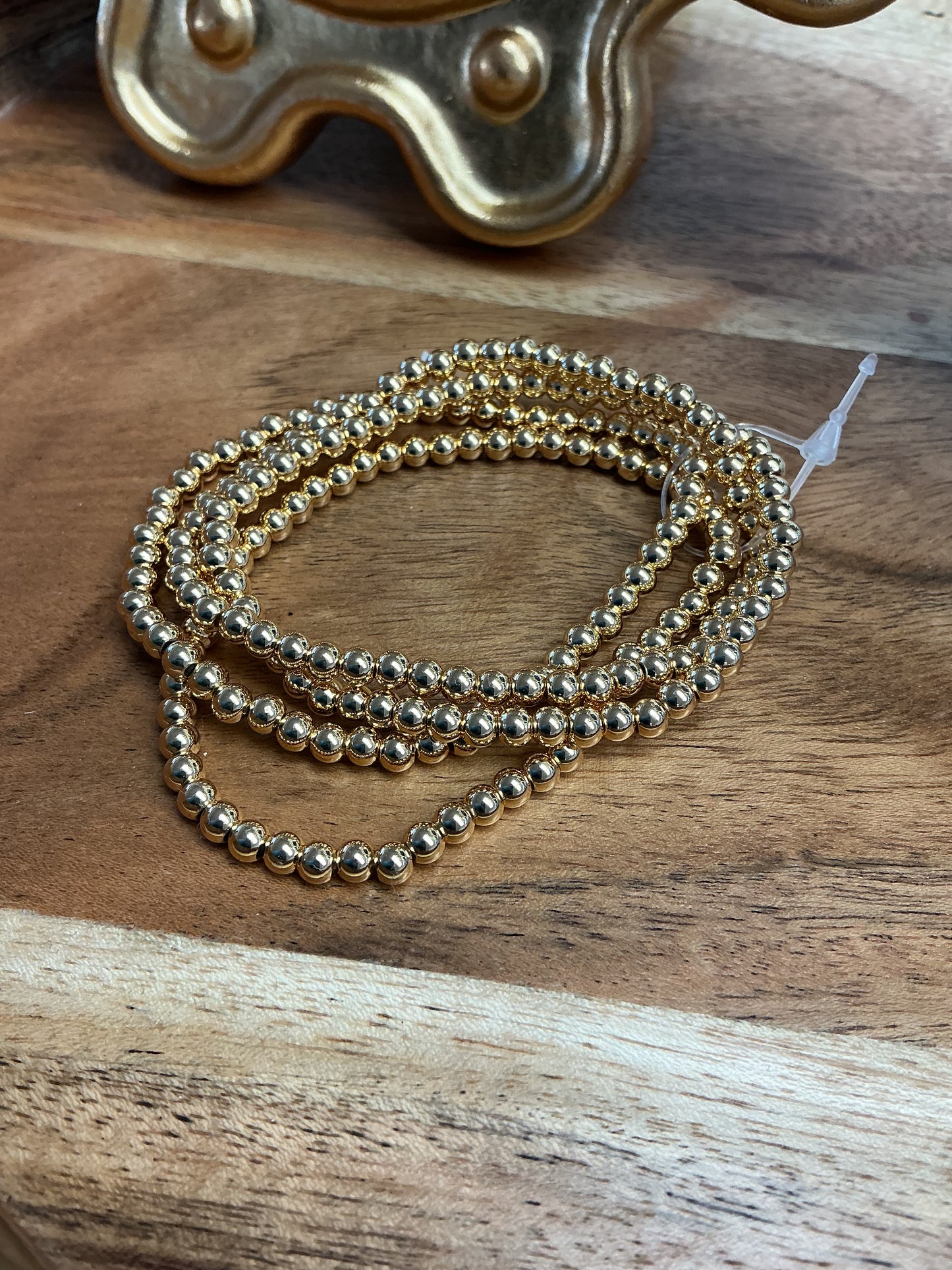 Small Gold Bead Stack