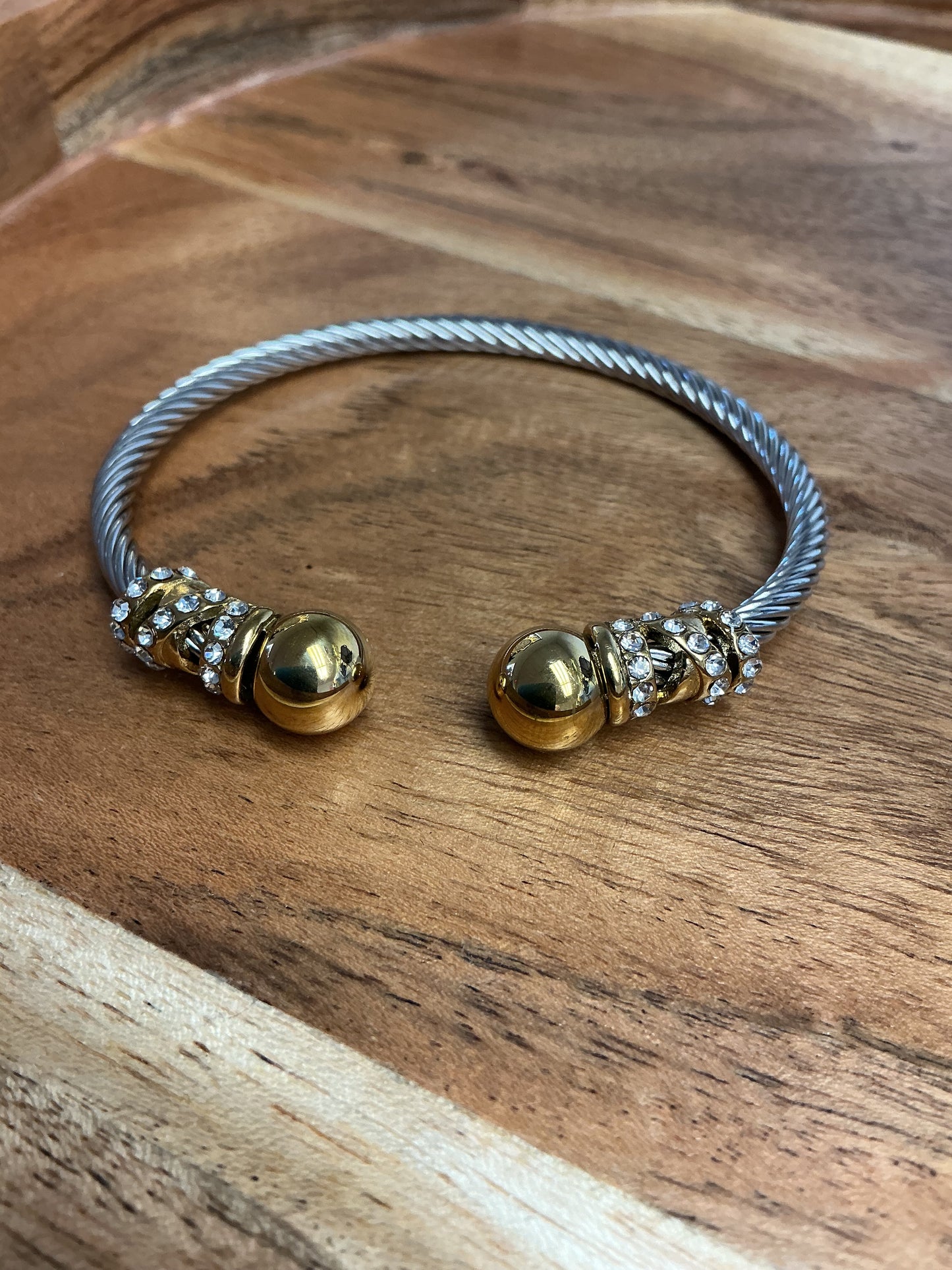 Mixed Metal Cable Cuff