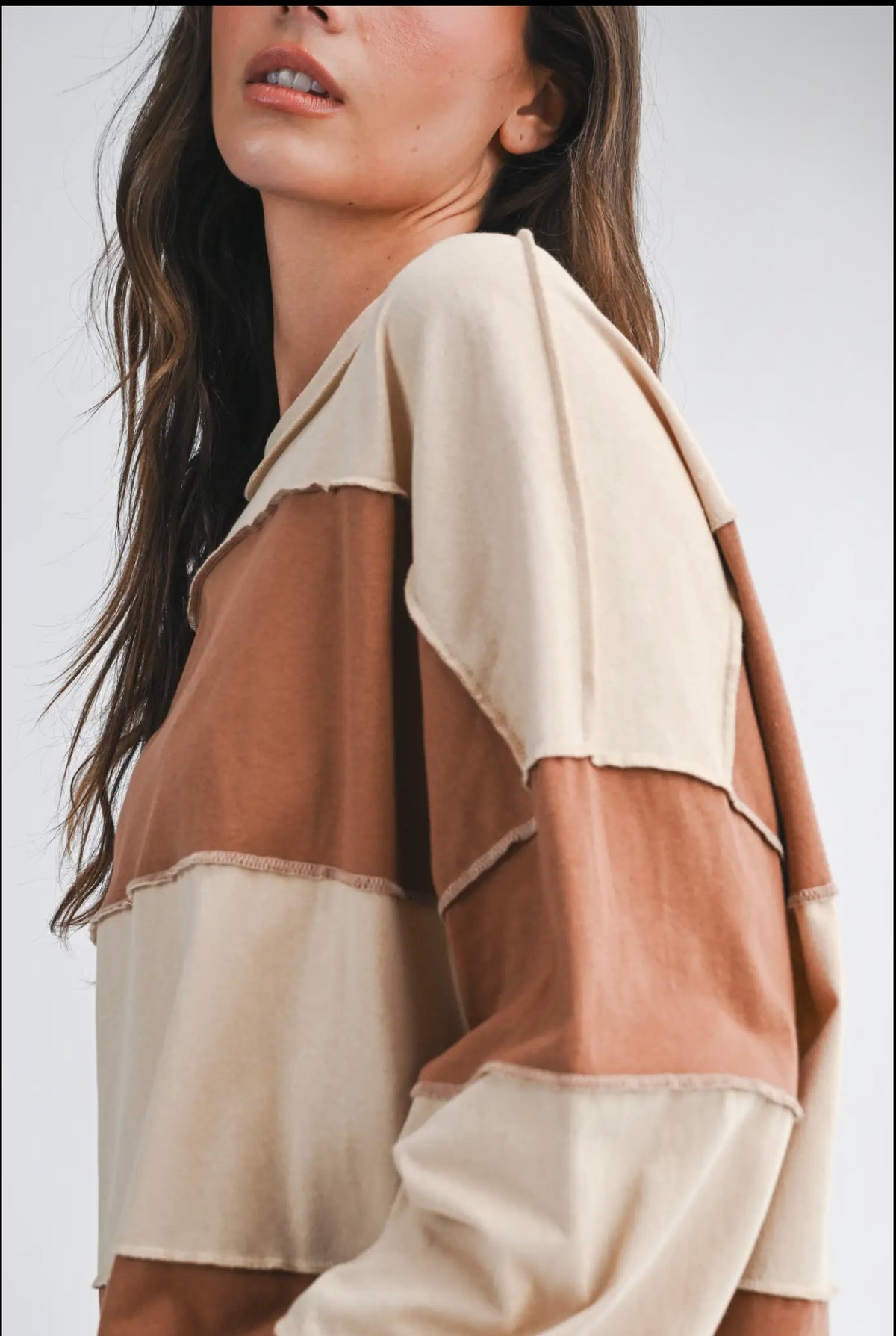 Fall color block Tee