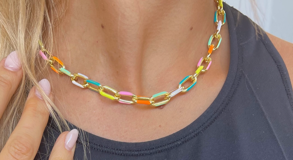 COLORFUL ENAMEL NECKLACE