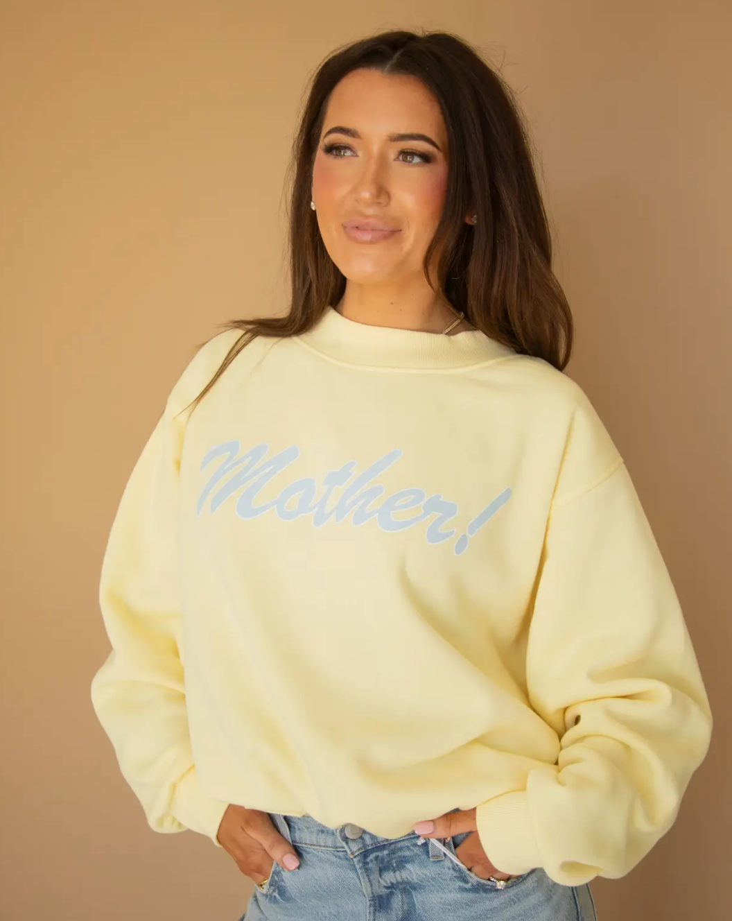 "Mother" Mockneck Swetshirt