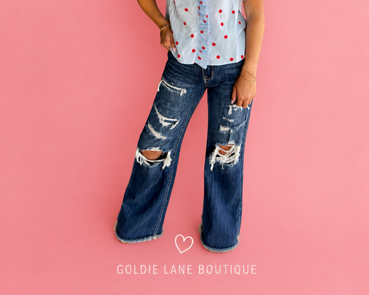 Dark Wash Vintage Flare Denim