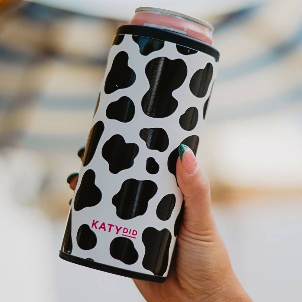 Cow Print Insulted Slim Koozie