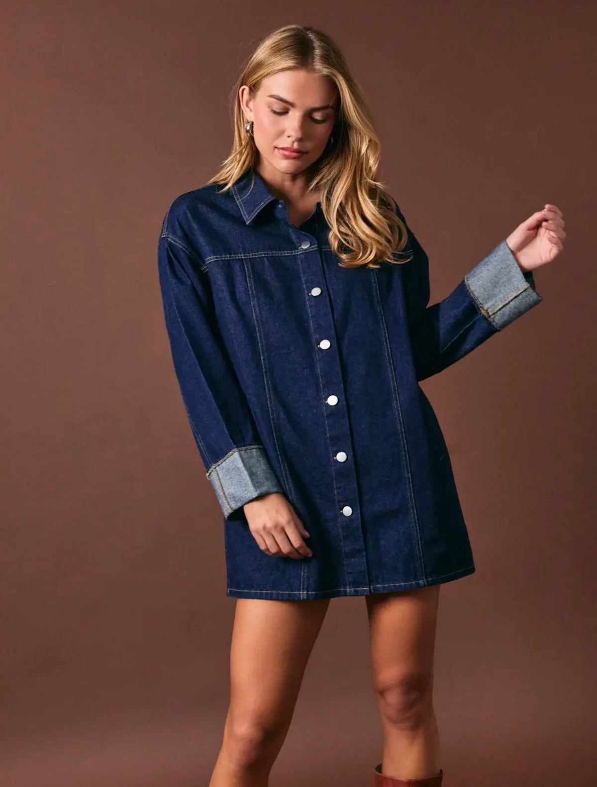Denim Button Down Dress
