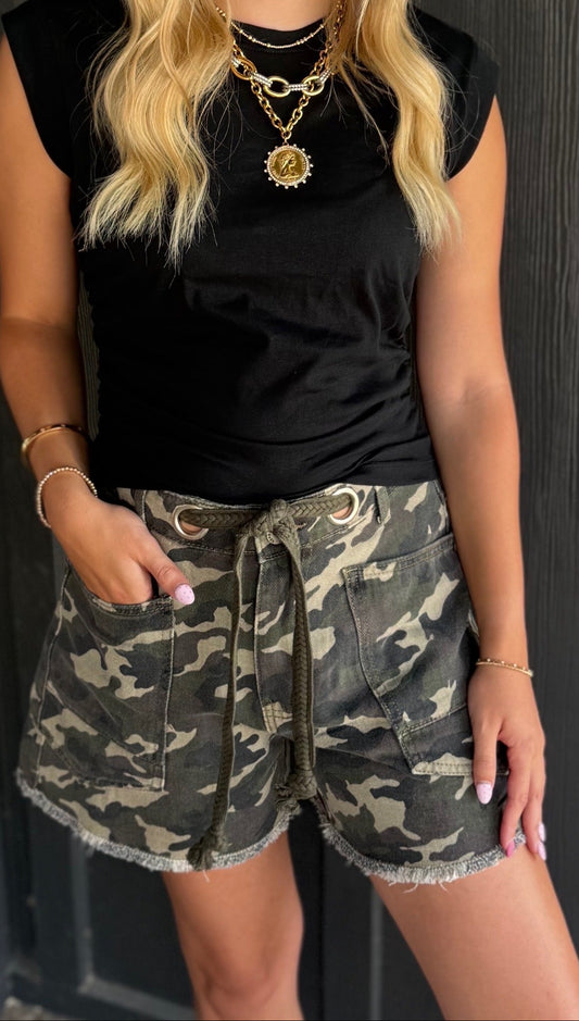 Camo Tie shorts