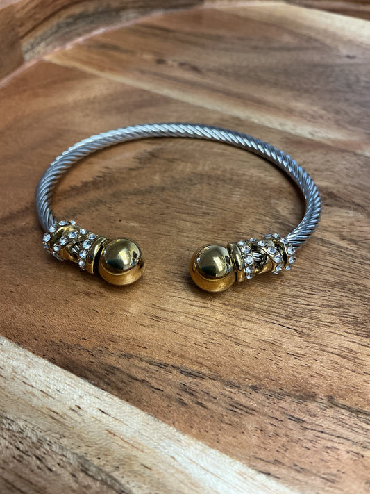 Mixed Metal Cable Cuff