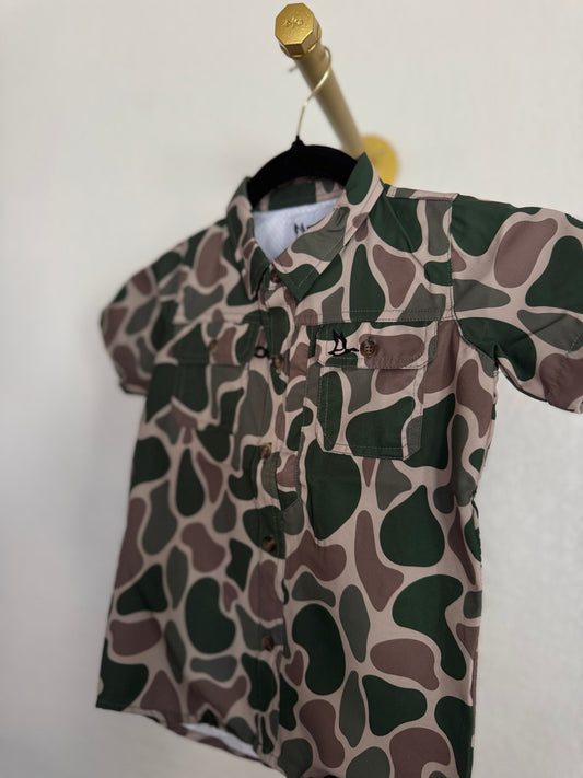 Roost Camo Kids Button Down