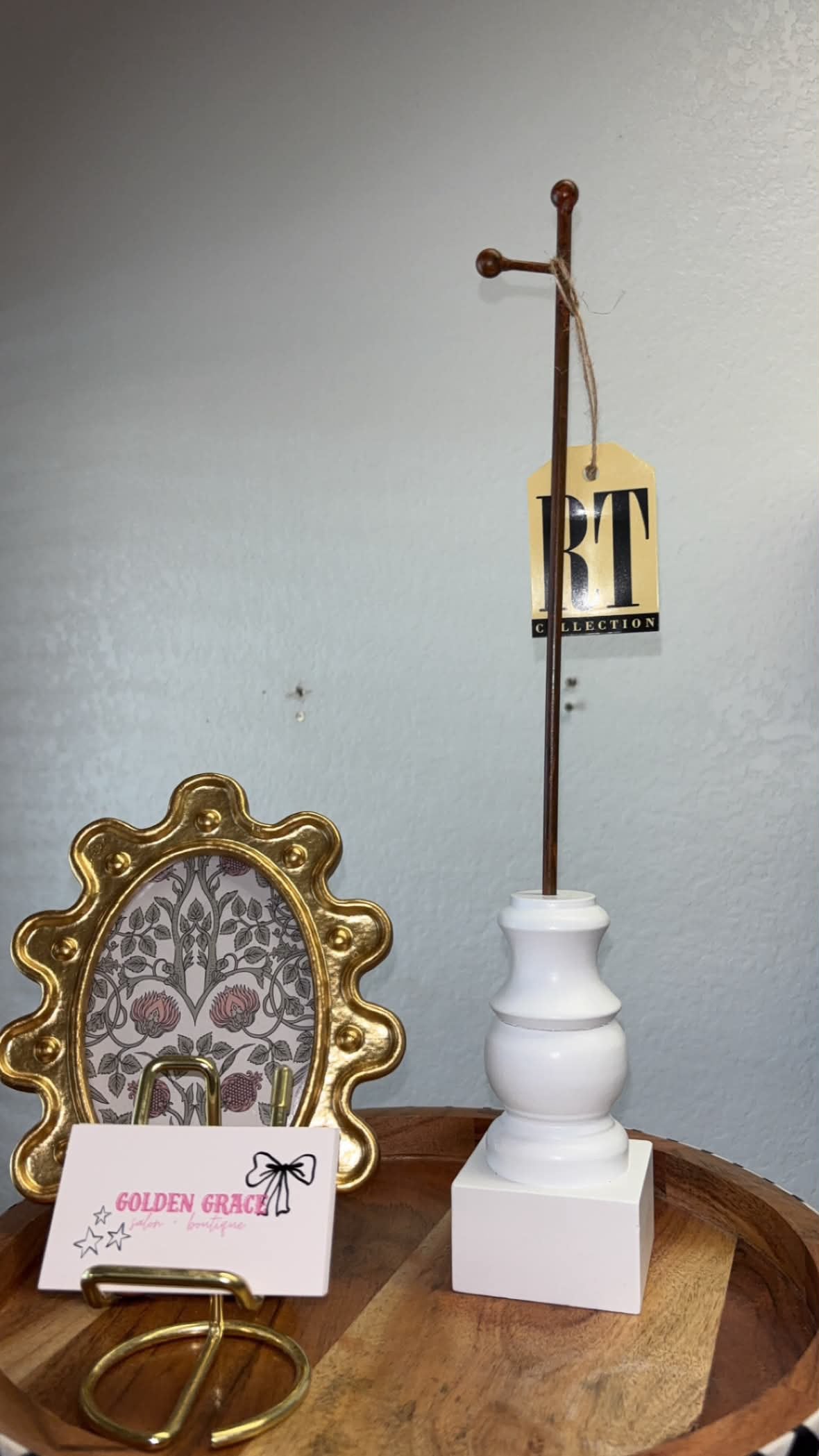 White display pole stand