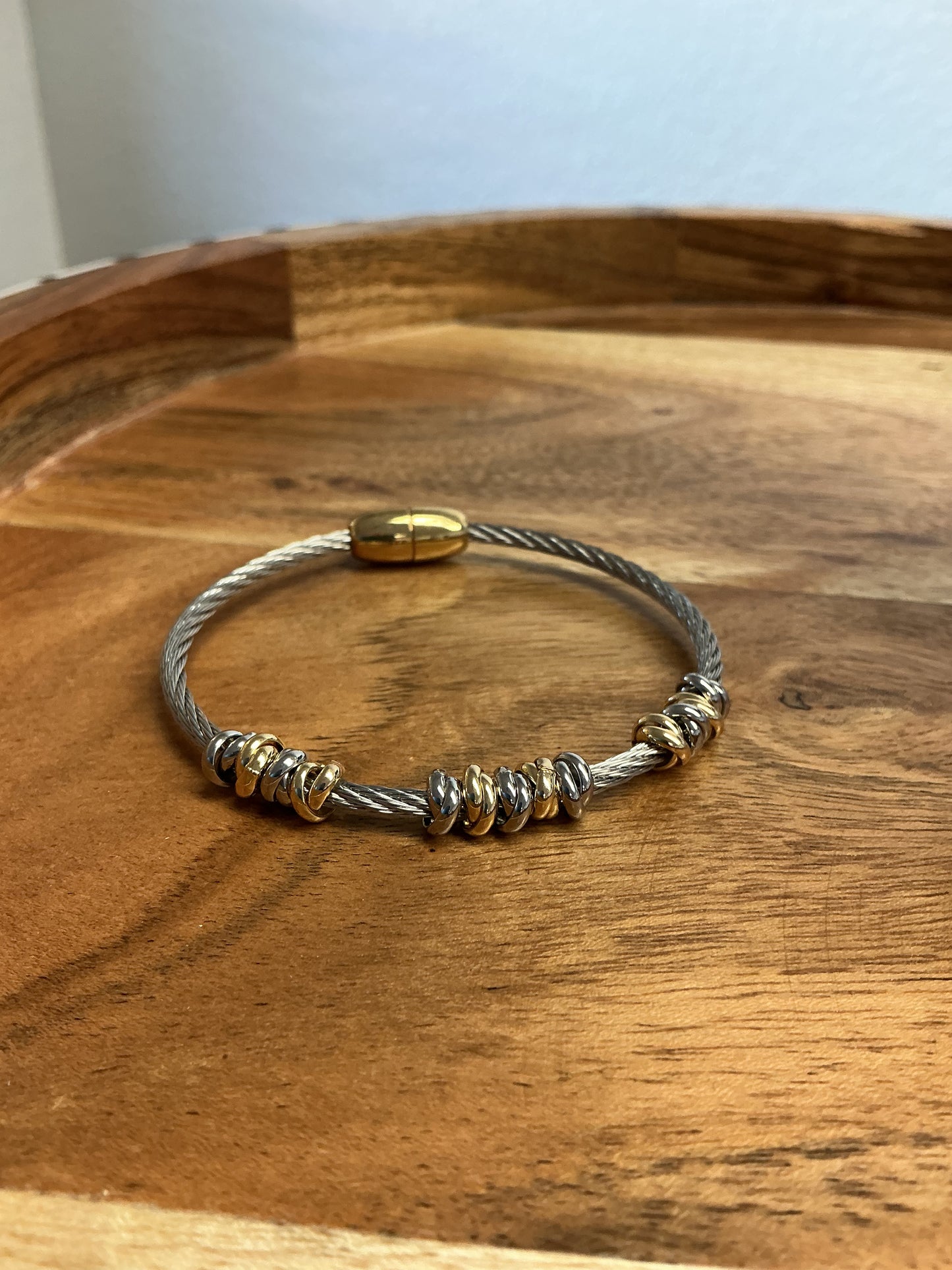 Mixed Metal Cable Bracelet
