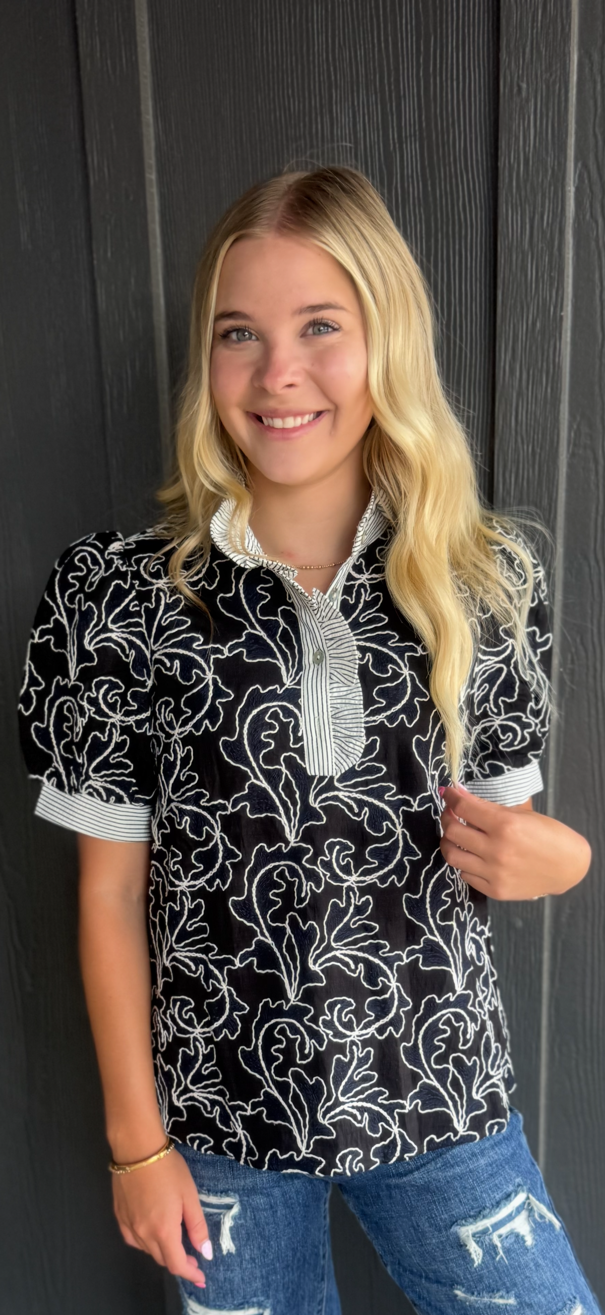 Trim Printed Top