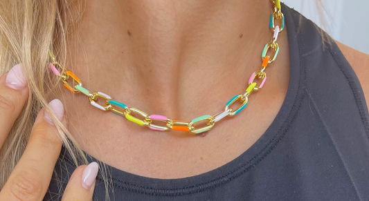 COLORFUL ENAMEL NECKLACE