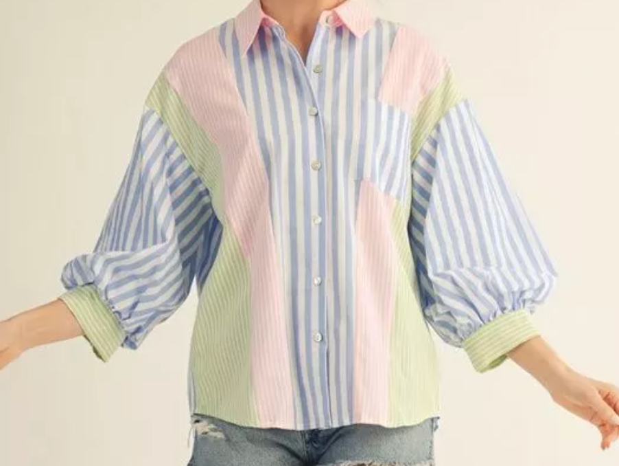 Striped Mid-Length Top