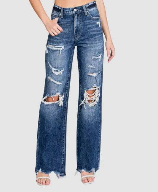 Dark Wash Vintage Flare Denim