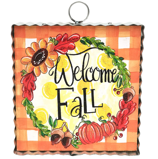 "Welcome Fall" Mini Art Hanger