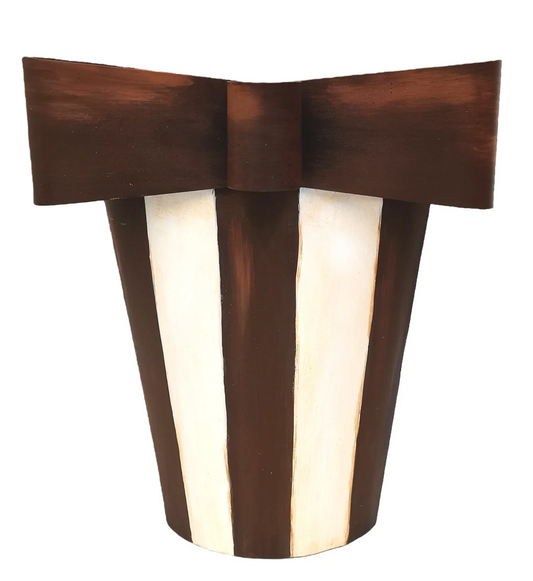 Brown and White Striped Pocket Holder