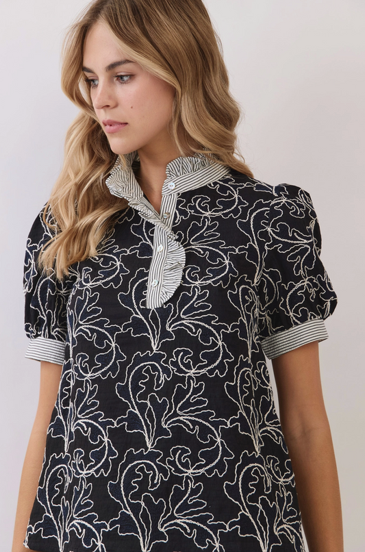 Trim Printed Top