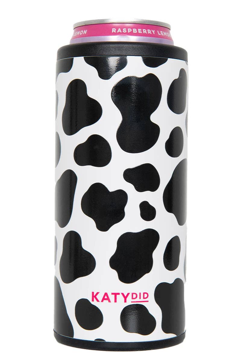 Cow Print Insulted Slim Koozie