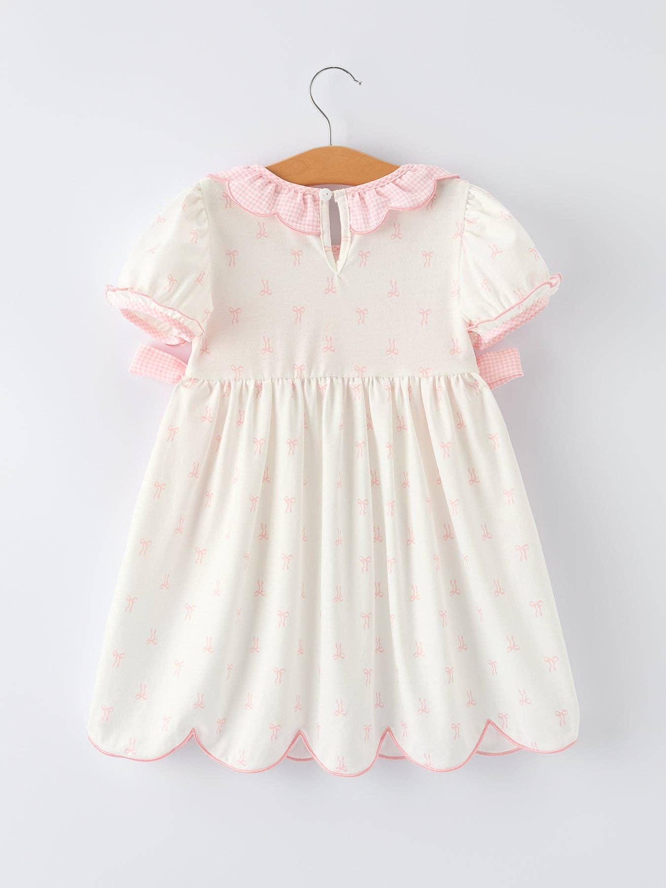 “MAMA'S MINI” Smocked Bow Ruffle Dress