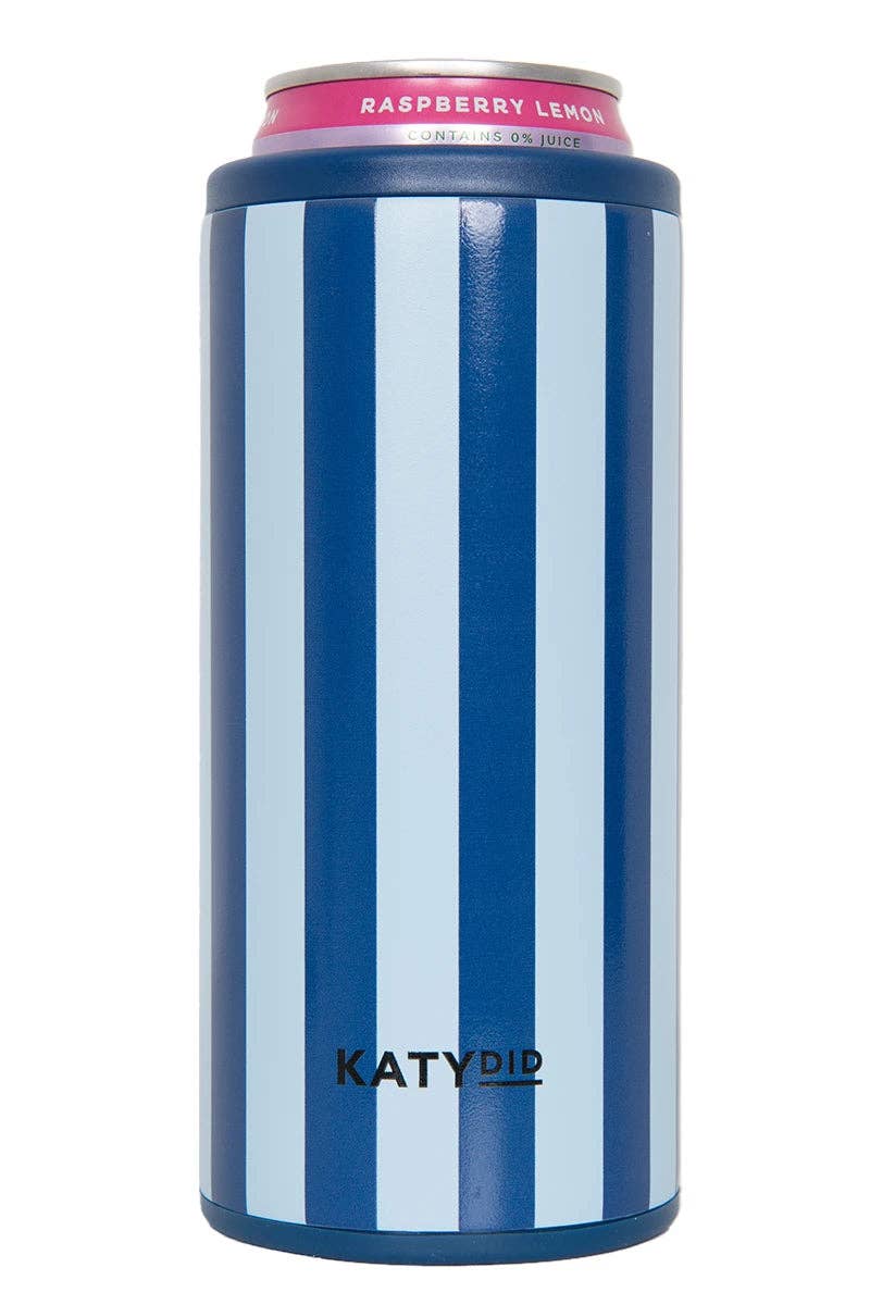 Light Blue and Navy Insulated Slim Koozie